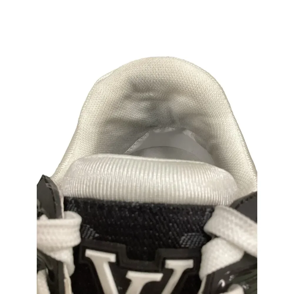 Louis Vuitton Shoes Women’s SZ 7 Iconic LV Trainers Monogram Denim & Leather B&W